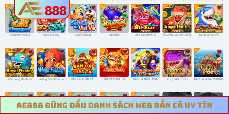 AE888 đứng đầu danh sách web bắn cá uy tín