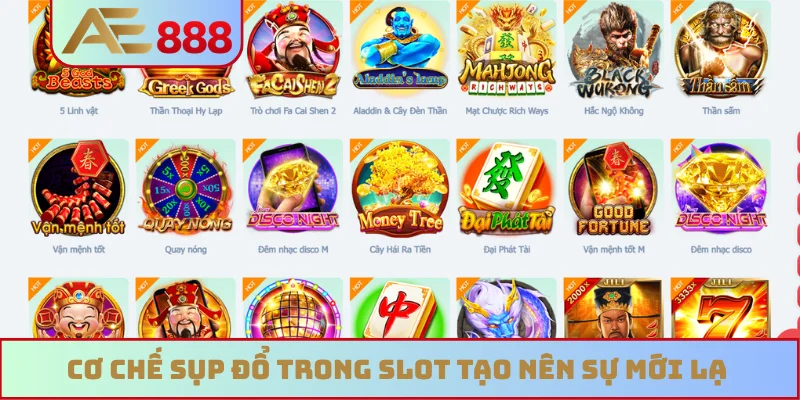 Cơ chế sụp đổ trong slot tạo nên sự mới lạ
