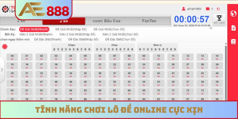 Tính năng chơi lô đề online cực xịn